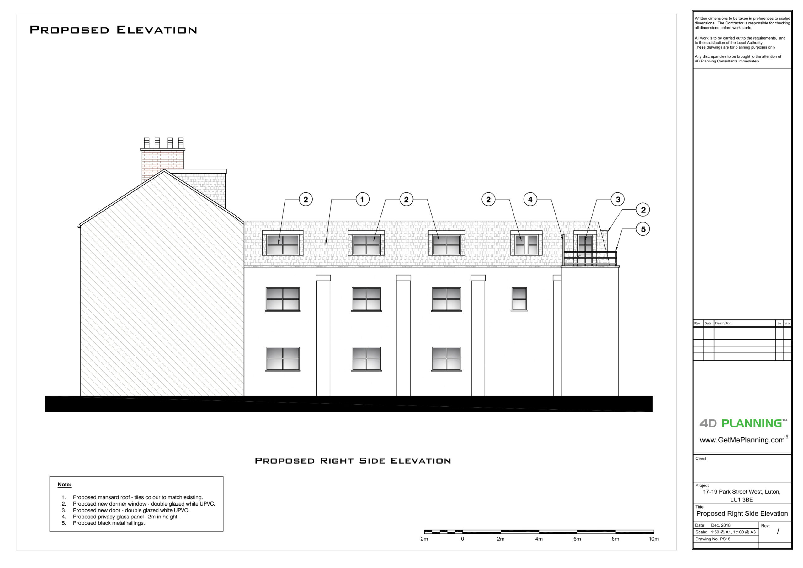 Side-Elevation-Luton-Planning-Permission-For-New-Residential-Flat-Granted-By-Appeal